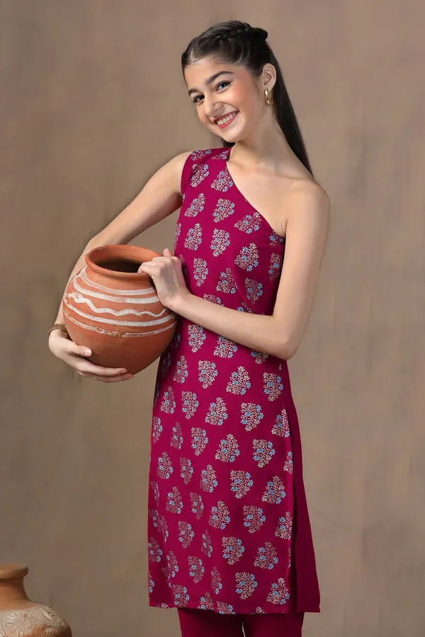 Rani_Blooming_Georgette_Straight_Foil_Print_Kurta_With_Pant_Set_For_Girls