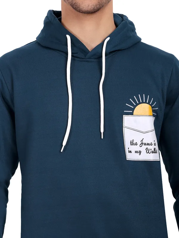 Blue_Poly_Cotton_Fleece_Hooded_Neck_Sweatshirt_For_Men