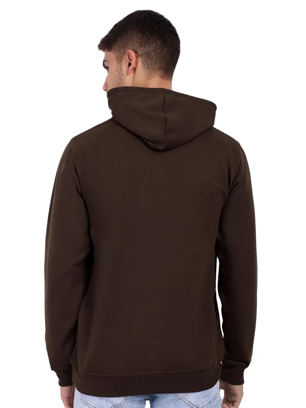 Brown_Poly_Cotton_Fleece_Hooded_Neck_Sweatshirt_For_Men