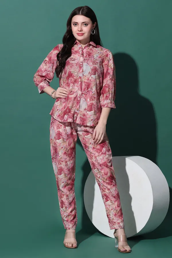 Multicolor_Rayon_Cotton_Abstract_Floral_Printed_Top_With_Trouser_Set_For_Women
