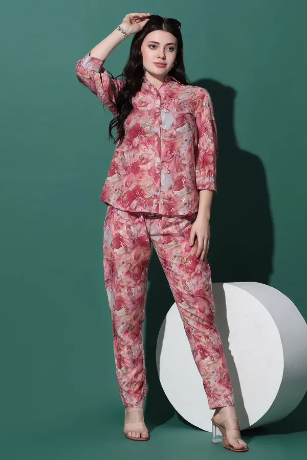 Multicolor_Rayon_Cotton_Abstract_Floral_Printed_Top_With_Trouser_Set_For_Women