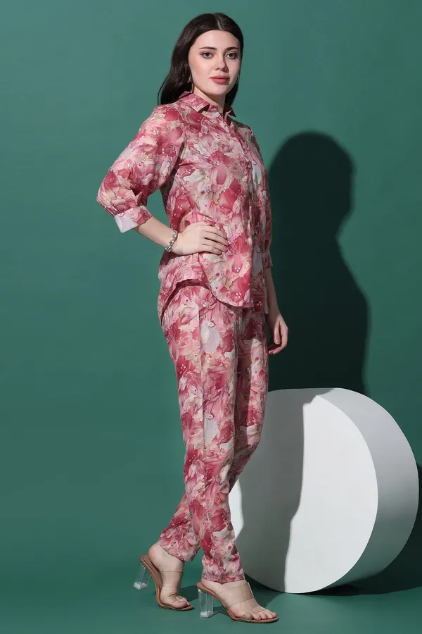 Multicolor_Rayon_Cotton_Abstract_Floral_Printed_Top_With_Trouser_Set_For_Women