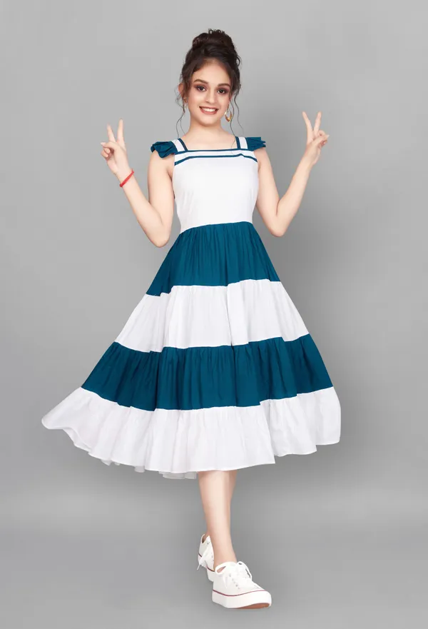 White_Fit_&_Flare_Style_Midi_Dress_For_Women