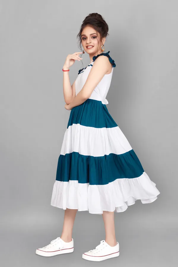 White_Fit_&_Flare_Style_Midi_Dress_For_Women