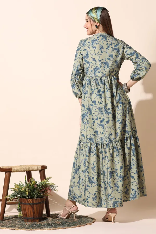 Mehandi_Paisley_Print_Tiered_Maxi_Dress_For_Women