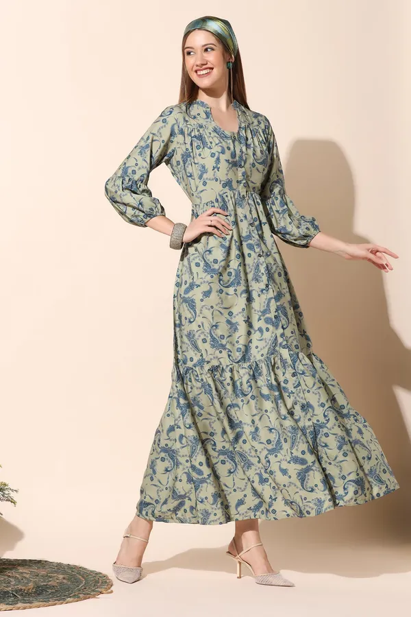Mehandi_Paisley_Print_Tiered_Maxi_Dress_For_Women