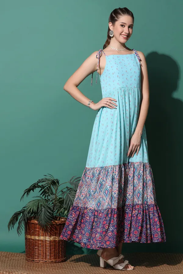 Sky_Print_Georgette_Tiered_Maxi_Dress_For_Women