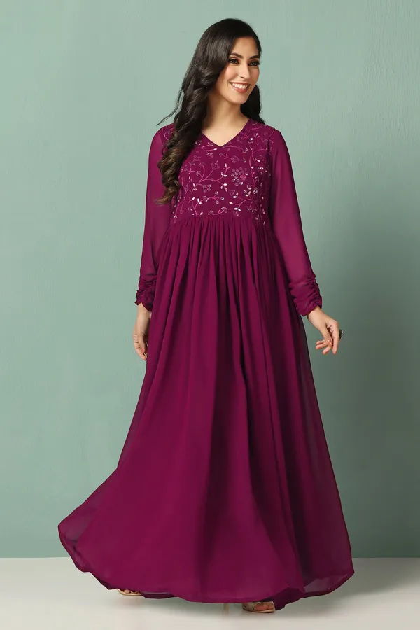 Wine_Georgette_Embroidery_A-Line_Maxi_Dress_For_Women