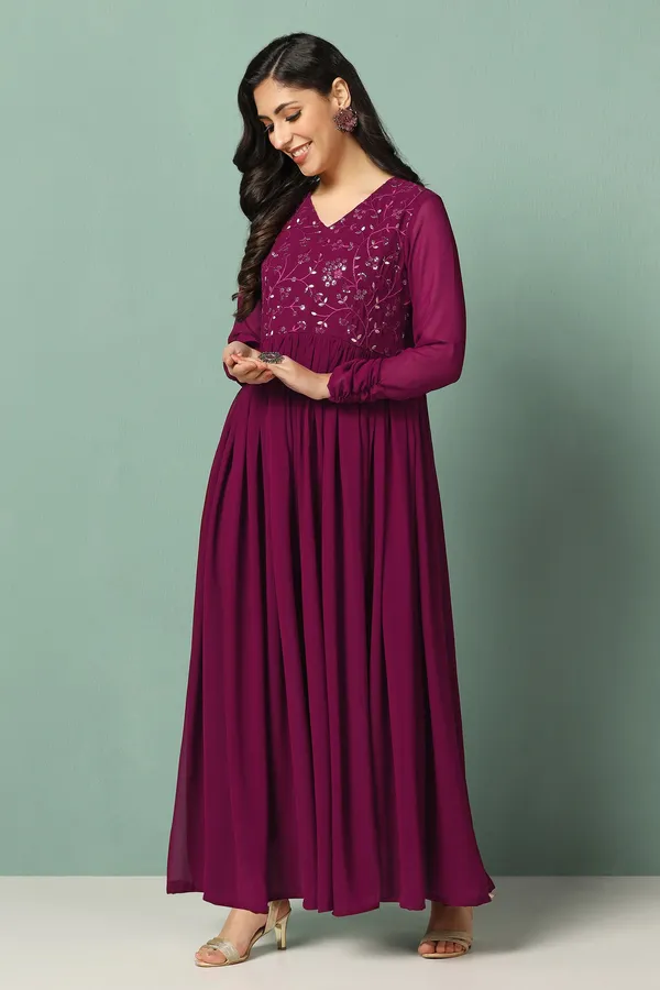 Wine_Georgette_Embroidery_A-Line_Maxi_Dress_For_Women