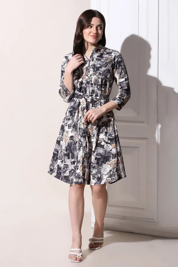 Black_Dress_with_Floral_Print_|_Premium_Fabric_and_Knee_Length_Dress_For_Women