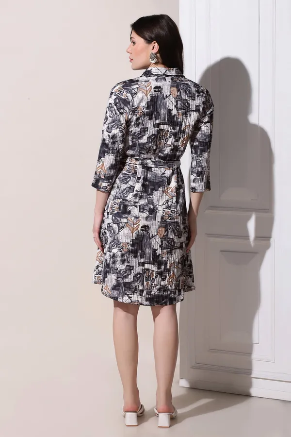 Black_Dress_with_Floral_Print_|_Premium_Fabric_and_Knee_Length_Dress_For_Women