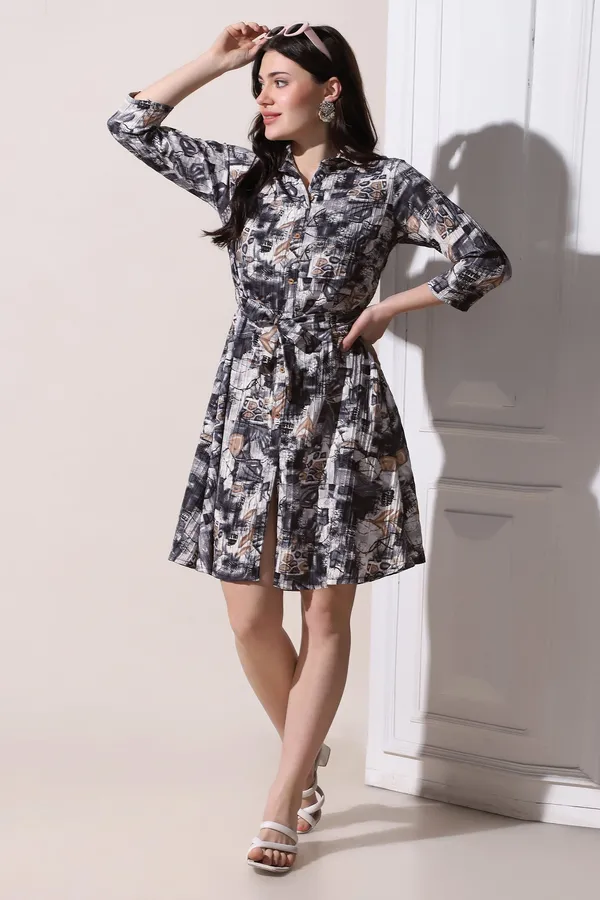 Black_Dress_with_Floral_Print_|_Premium_Fabric_and_Knee_Length_Dress_For_Women