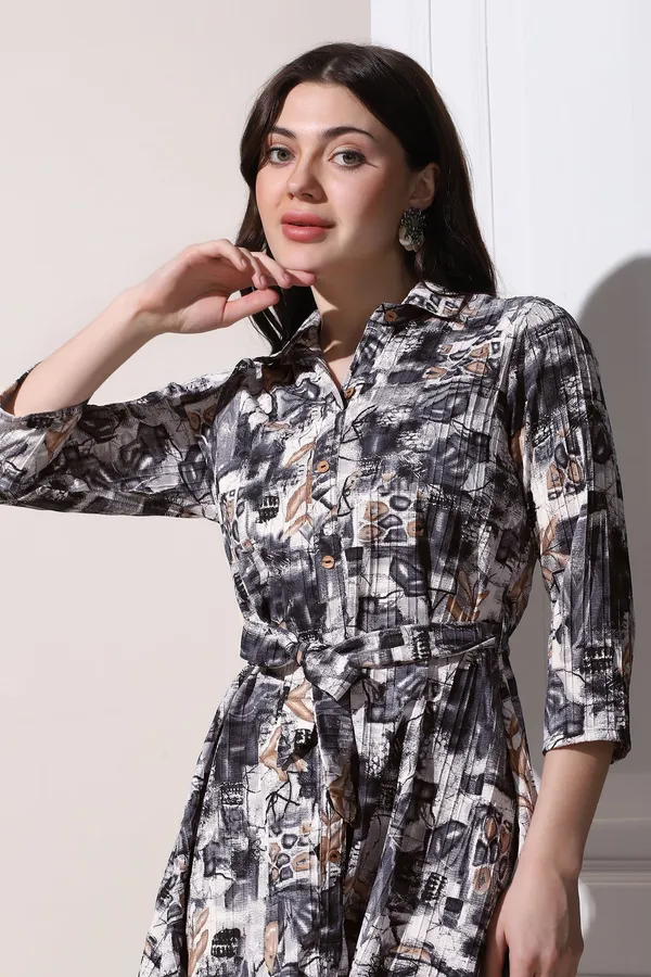 Black_Dress_with_Floral_Print_|_Premium_Fabric_and_Knee_Length_Dress_For_Women