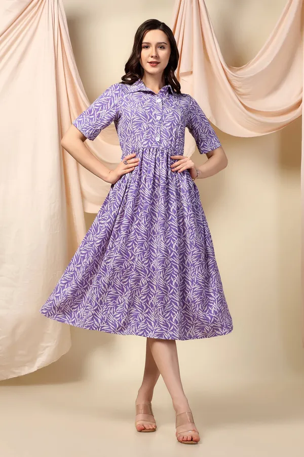 Purple_Polyester_Dress_with_Floral_Print_|_Premium_Fabric_and_Calf_Length_Dress_For_Women