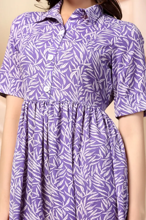 Purple_Polyester_Dress_with_Floral_Print_|_Premium_Fabric_and_Calf_Length_Dress_For_Women