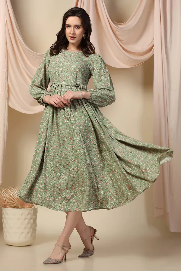 Pista_Polyester_Dress_with_Floral_Print_|_Premium_Fabric_and_Calf_Length_Dress_For_Women