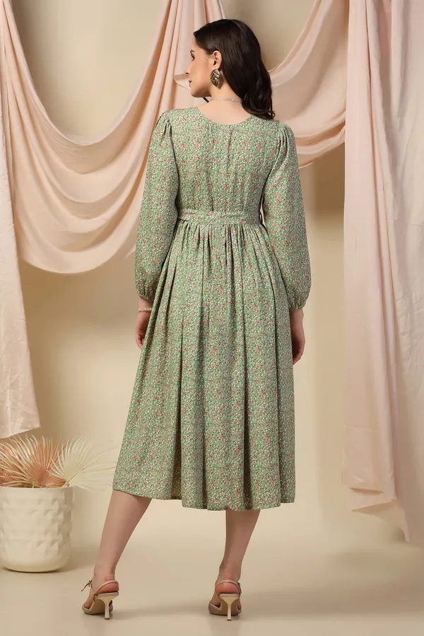 Pista_Polyester_Dress_with_Floral_Print_|_Premium_Fabric_and_Calf_Length_Dress_For_Women