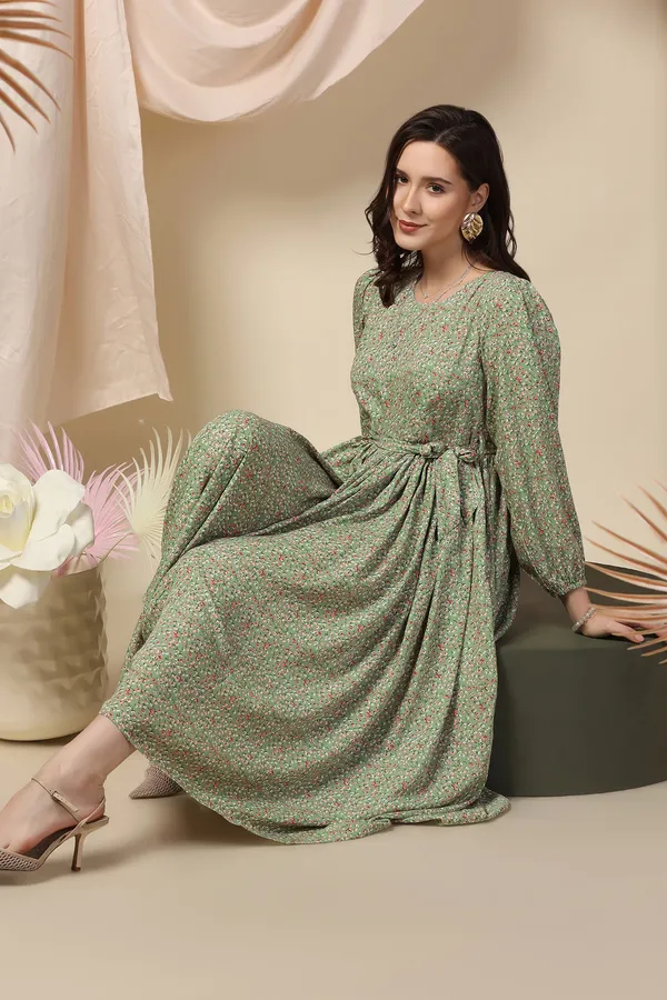Pista_Polyester_Dress_with_Floral_Print_|_Premium_Fabric_and_Calf_Length_Dress_For_Women