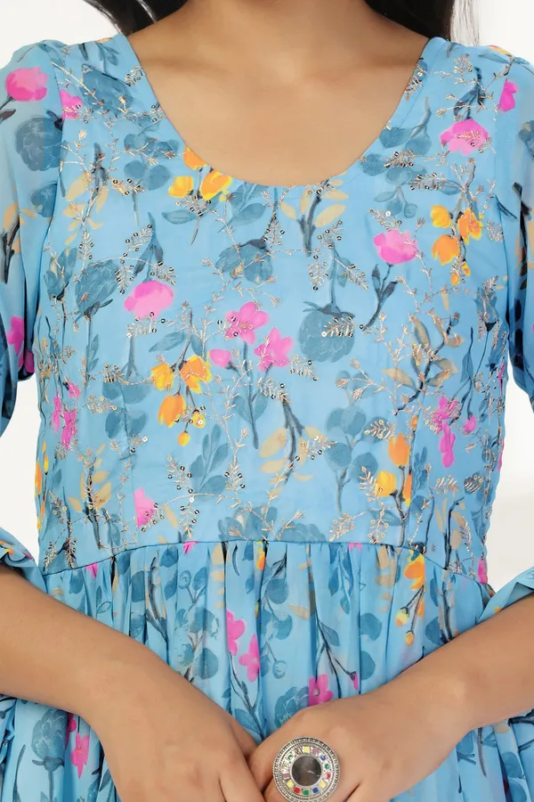 Sky_Blue_Georgette_Floral_Print_A-Line_Maxi_Dress_With_Dupatta_Set_For_Women