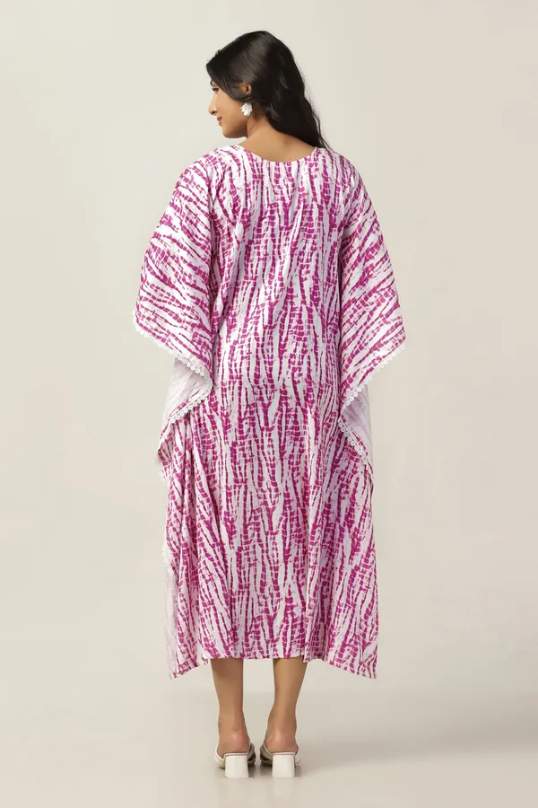 Pink_Slub_Tie_And_Dye_Print_Kaftan_For_Women