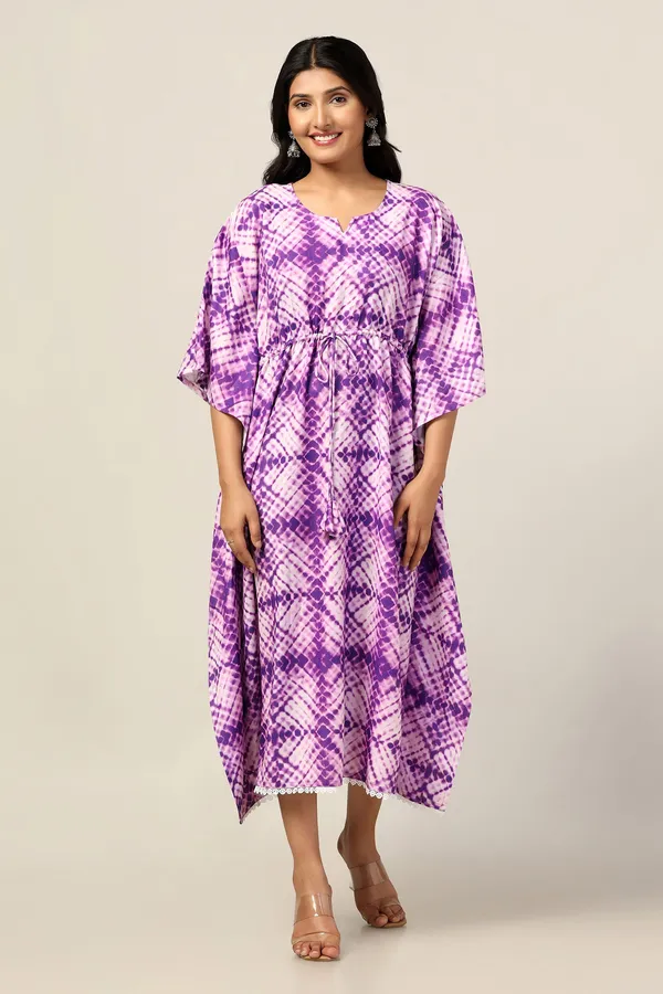 Purple_Slub_Tie_&_Dye_Print_Kaftan_For_Women
