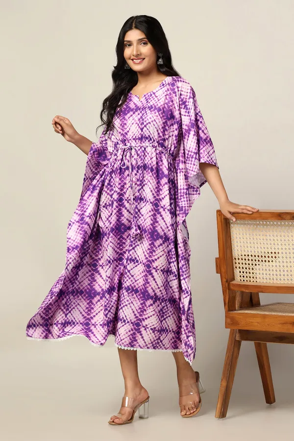 Purple_Slub_Tie_&_Dye_Print_Kaftan_For_Women