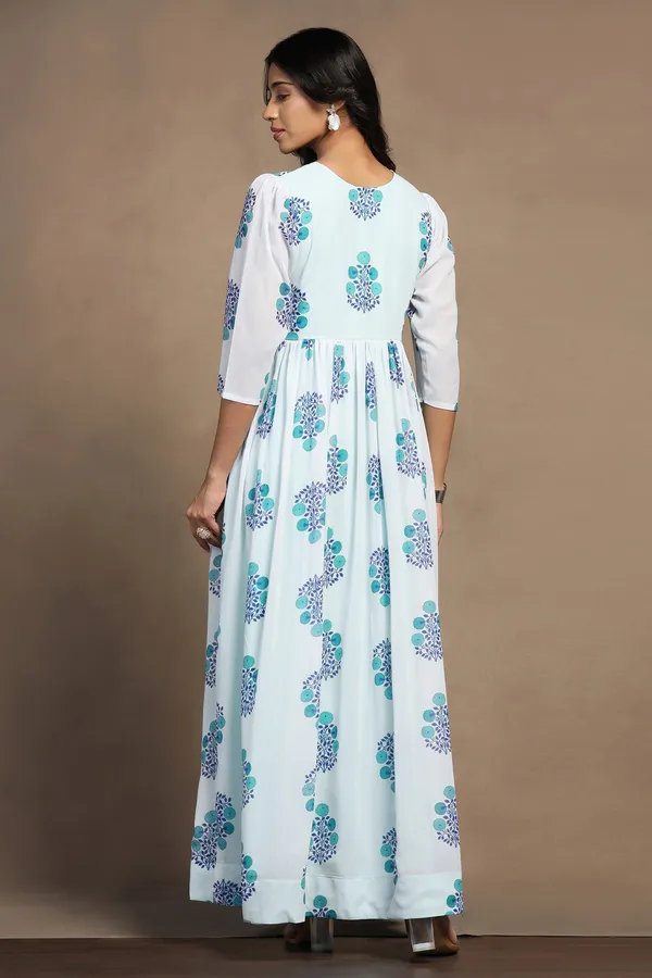Sky_Blue_Georgette_Floral_Print_A-Line_Maxi_Length_Dress_For_Women