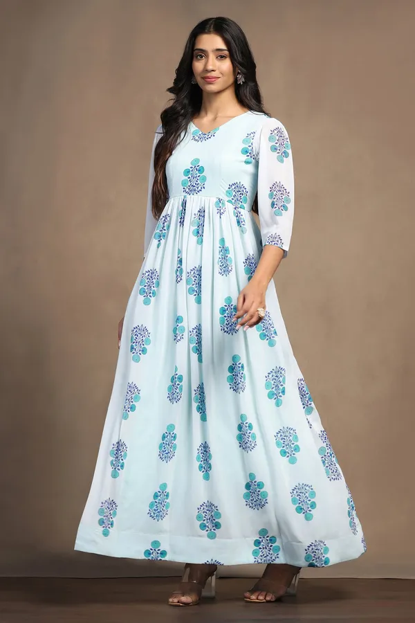 Sky_Blue_Georgette_Floral_Print_A-Line_Maxi_Length_Dress_For_Women