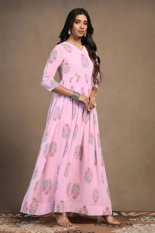 Light_Pink_Georgette_Floral_Print_A-Line_Maxi_Length_Dress_For_Women