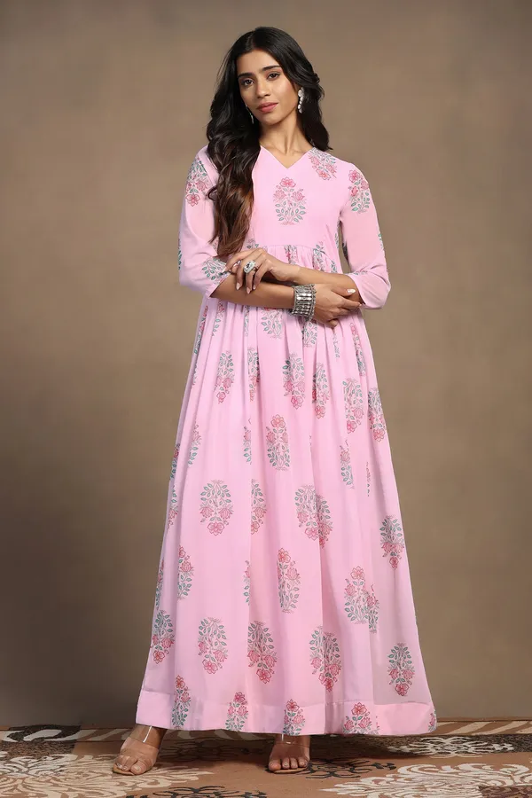Light_Pink_Georgette_Floral_Print_A-Line_Maxi_Length_Dress_For_Women