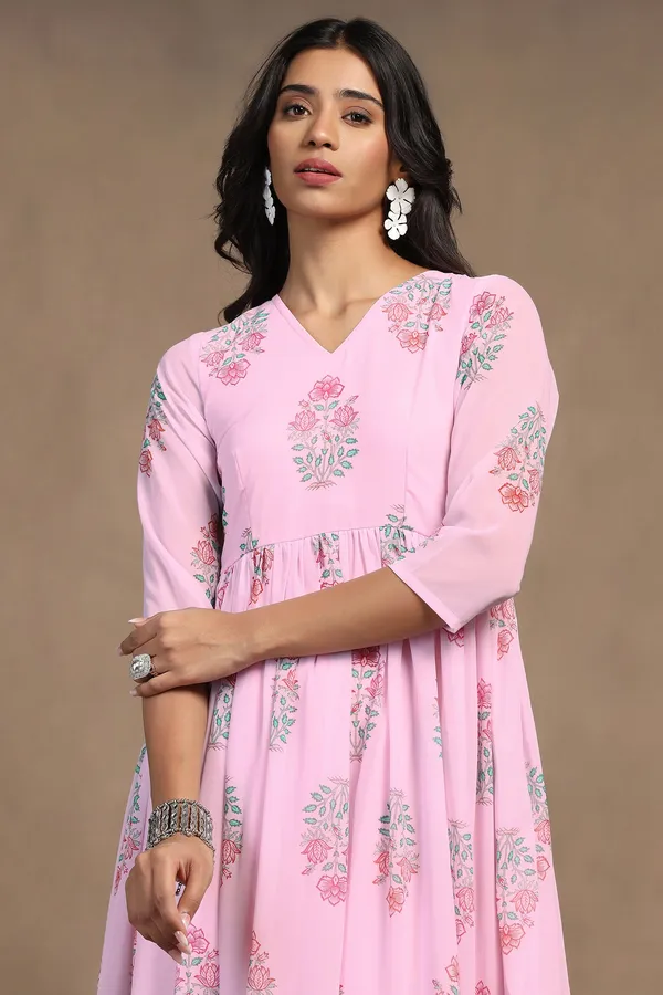 Light_Pink_Georgette_Floral_Print_A-Line_Maxi_Length_Dress_For_Women
