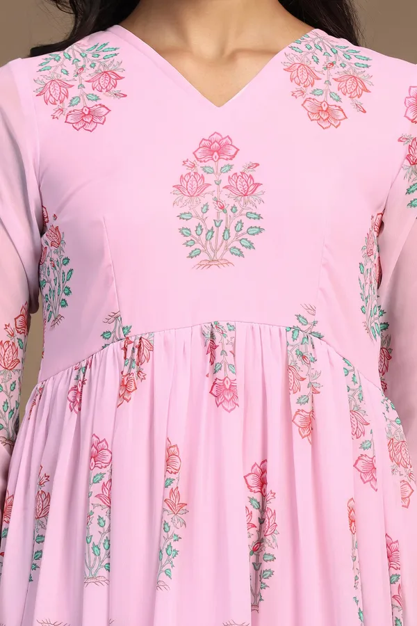 Light_Pink_Georgette_Floral_Print_A-Line_Maxi_Length_Dress_For_Women