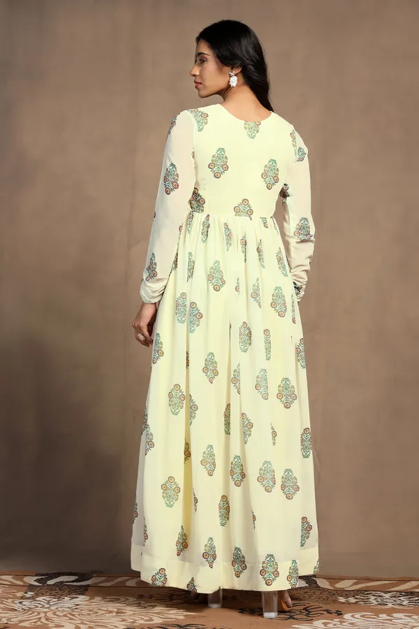 Light_Yellow_Georgette_Floral_Print_A-Line_Maxi_Length_Dress_For_Women