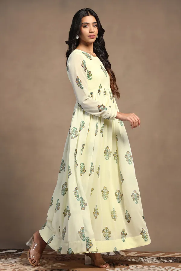 Light_Yellow_Georgette_Floral_Print_A-Line_Maxi_Length_Dress_For_Women