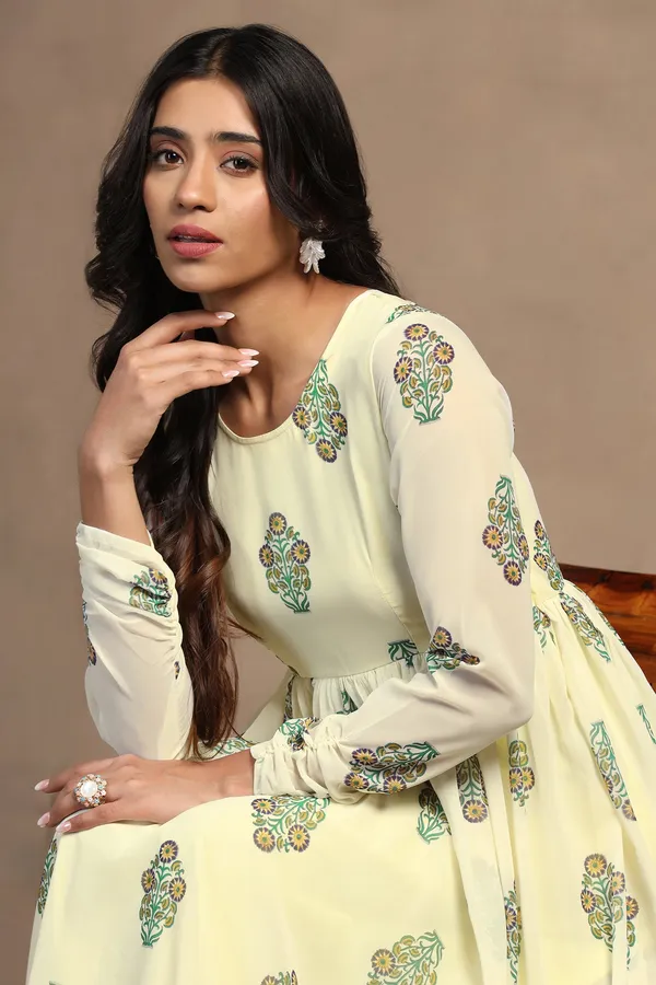Light_Yellow_Georgette_Floral_Print_A-Line_Maxi_Length_Dress_For_Women