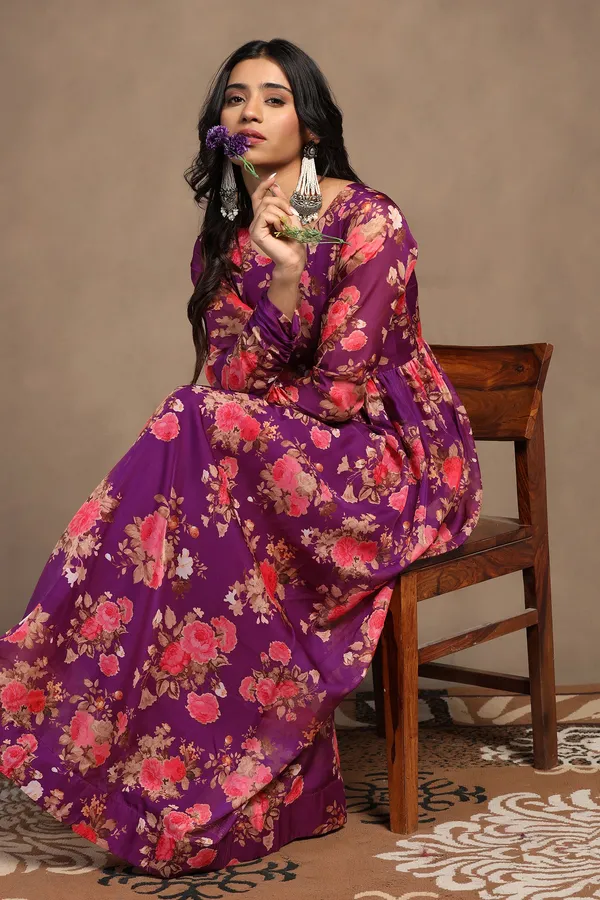 Purple_Tabby_Organza_Floral_Print_Gathered_Maxi_Dress_For_Women