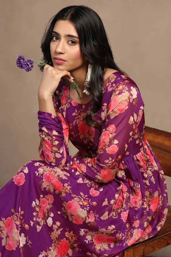 Purple_Tabby_Organza_Floral_Print_Gathered_Maxi_Dress_For_Women