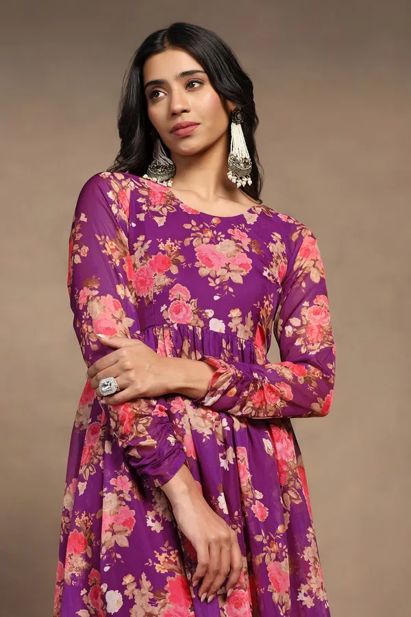 Purple_Tabby_Organza_Floral_Print_Gathered_Maxi_Dress_For_Women