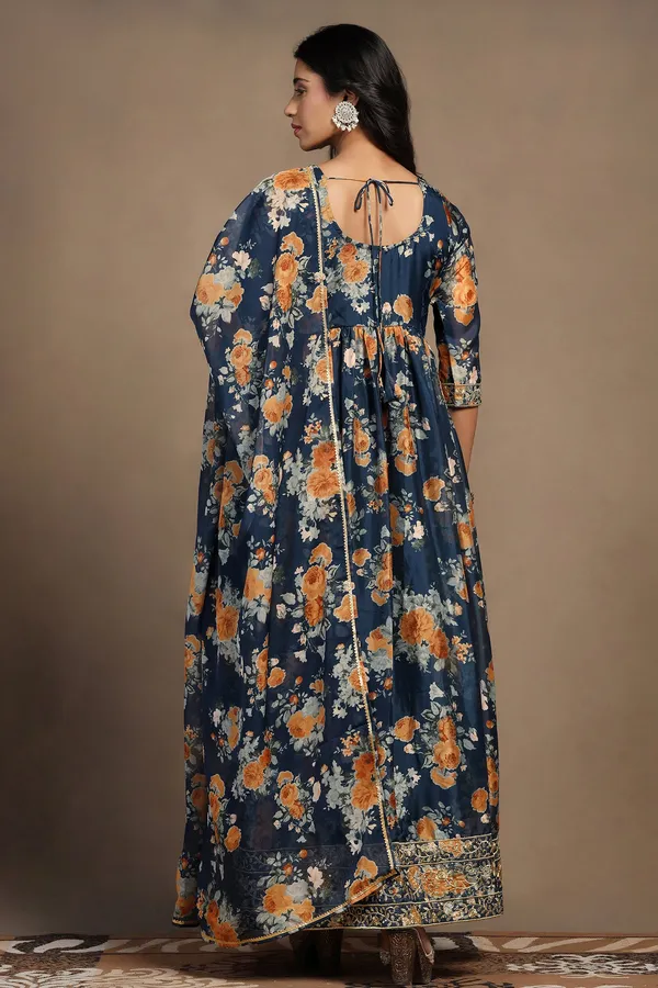 Morpich_Tabby_Organza_Floral_Print_Pleated_Maxi_Dress_With_Dupatta_Set_For_Women