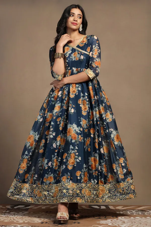 Morpich_Tabby_Organza_Floral_Print_Pleated_Maxi_Dress_With_Dupatta_Set_For_Women