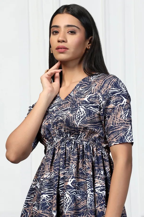 Navy_Blue_Shukrana_Abstract_Print_Knee_Length_Dress_For_Women