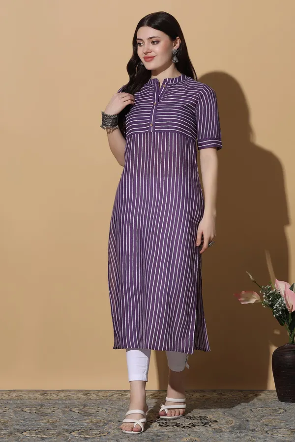 Purple_Cotton_Stripe_Printed_Straight_Kurta_For_Women
