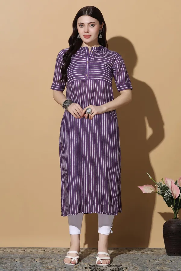 Purple_Cotton_Stripe_Printed_Straight_Kurta_For_Women