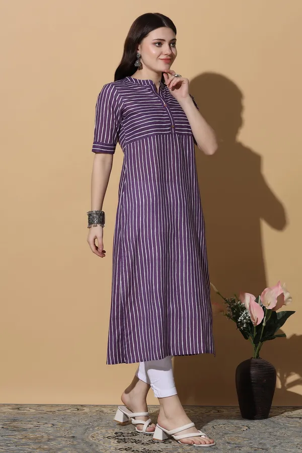 Purple_Cotton_Stripe_Printed_Straight_Kurta_For_Women