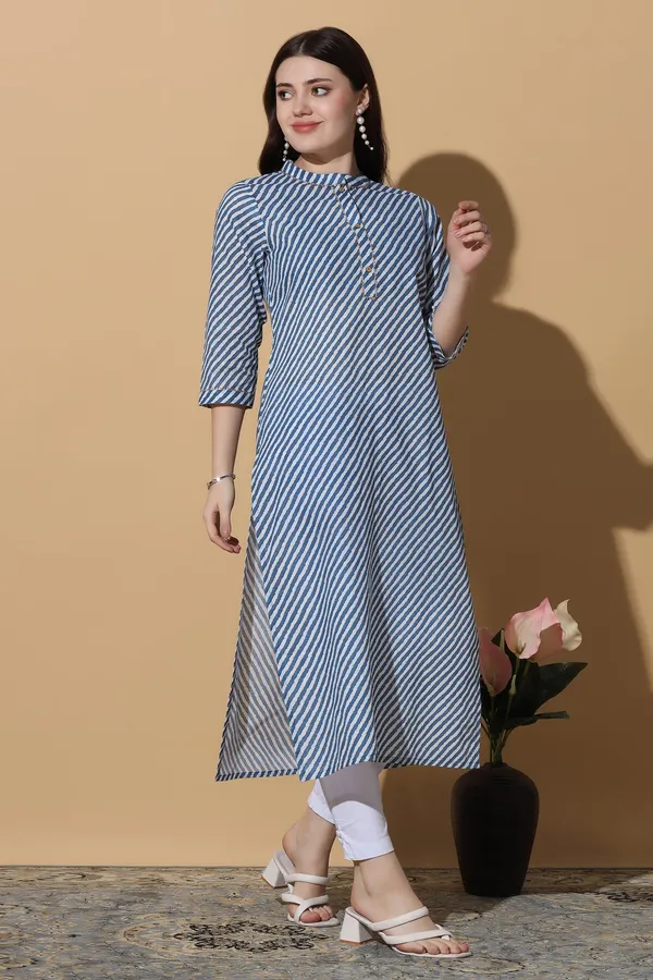 Blue_Cotton_Stripe_Printed_Straight_Kurta_For_Women