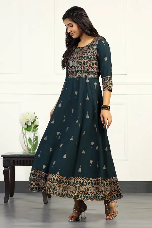 Rama_Cotton_Floral_Printed_Anarkali_Maxi_Length_Kurta