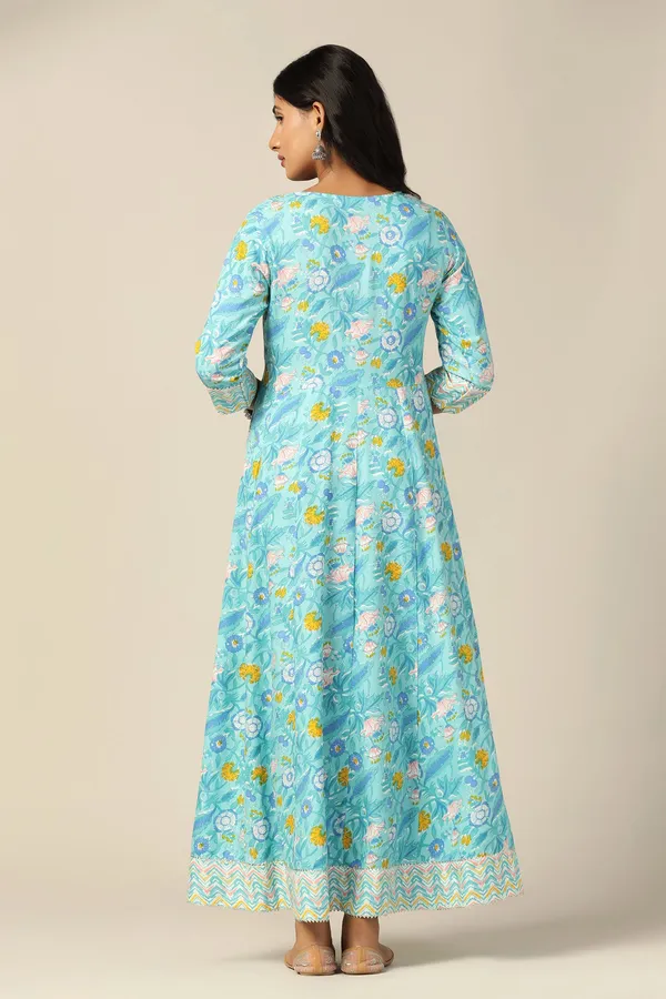 Sea_Green_Cotton_Floral_Printed_Anarkali_Maxi_Length_Kurta