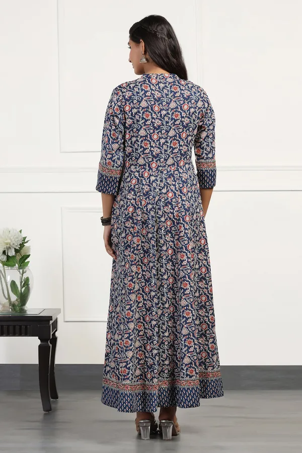 Blue_Cotton_Floral_Printed_Anarkali_Maxi_Length_Kurta