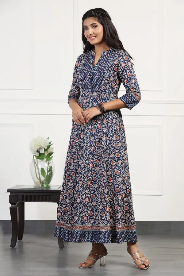 Blue_Cotton_Floral_Printed_Anarkali_Maxi_Length_Kurta