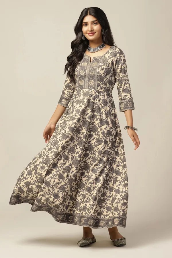 Beige_Cotton_Floral_Printed_Anarkali_Maxi_Length_Kurta
